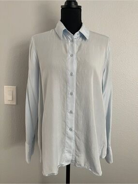 Zara Paris Light Blue Button-Down Shirt